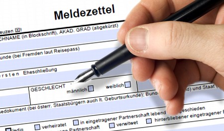 Meldezettel - formular prihlasenie na pobyt